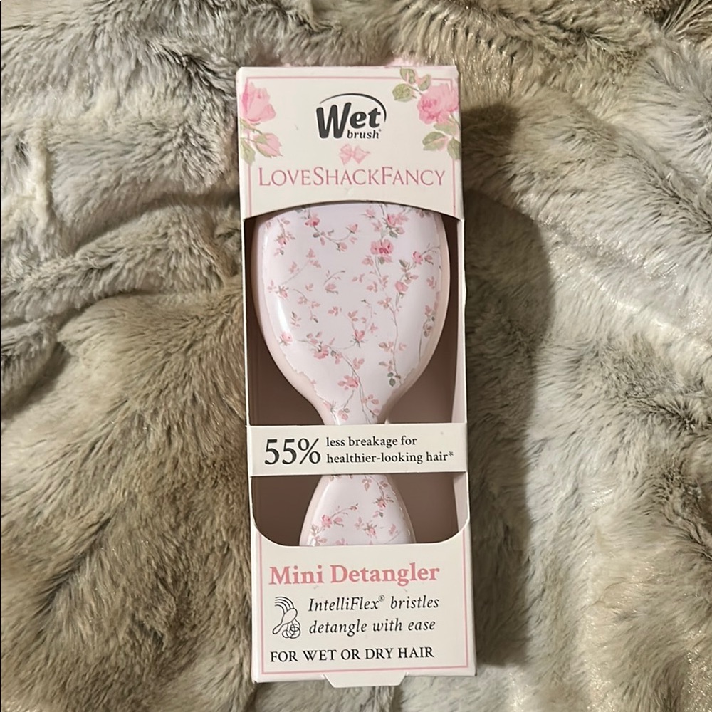 Wet brush x LoveShackFancy Mini Detangler - English Ivy Pink